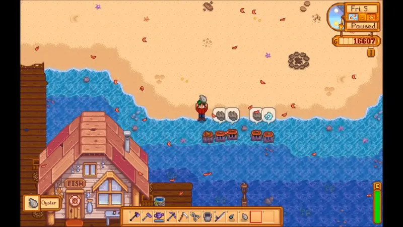 The beach pier — one of the best casting spots in the game