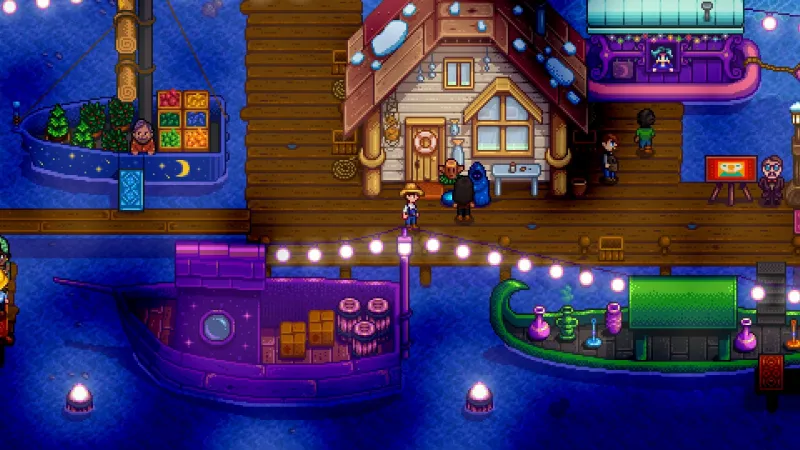 The Night Market — the winter festival where the whole town gathers at the beach docks